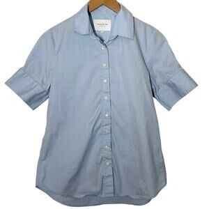 The Shirt Rochelle Behrens The Short Sleeve Shirt Women’s Large Blue Dawn